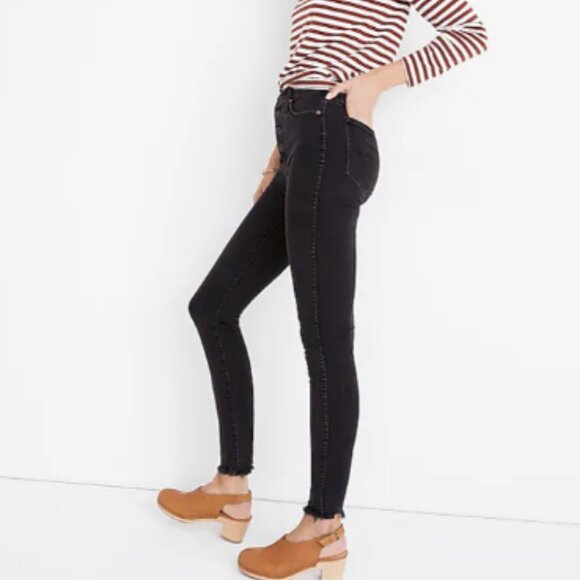 Madewell 10" High-Rise Skinny Jeans in Berkeley Black Button Fly 26 - Picture 11 of 11